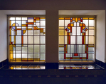 Glas in lood in trappenhuis, nummer 4.
              <br/>
              A.J. van der Wal (RCE), 1994